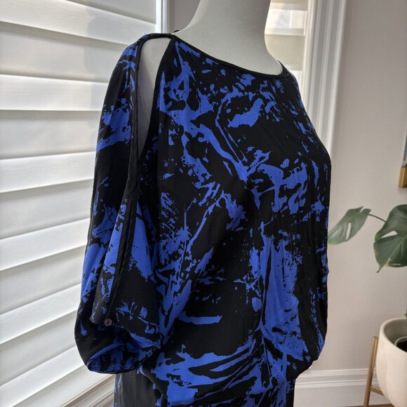 Nicole Miller Blue/Black Dress - Size S - Picture 4 of 16